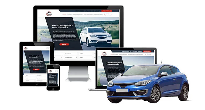 ankauf mobil Ankaufseite mobil – Autoankauf Leck mit rotem PKW